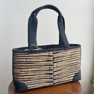 NWT Lined straw tote handmade